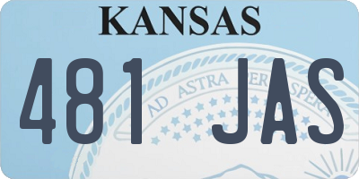 KS license plate 481JAS