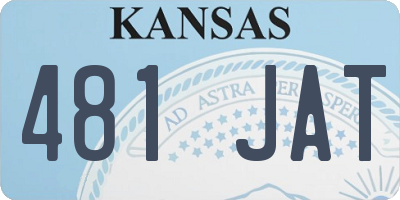 KS license plate 481JAT