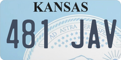 KS license plate 481JAV