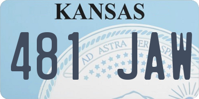 KS license plate 481JAW