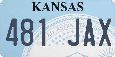 KS license plate 481JAX