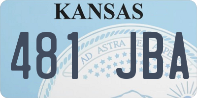 KS license plate 481JBA