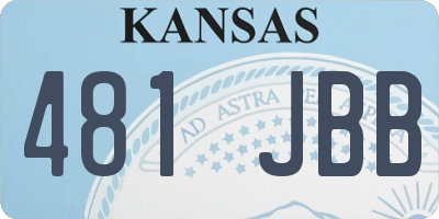 KS license plate 481JBB
