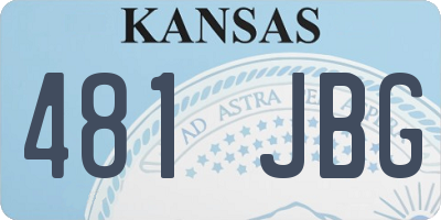 KS license plate 481JBG