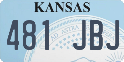 KS license plate 481JBJ