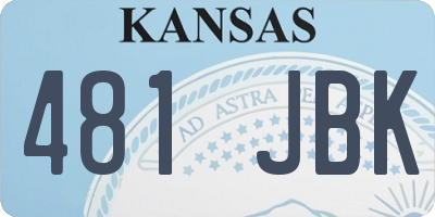 KS license plate 481JBK