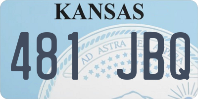 KS license plate 481JBQ