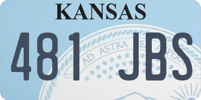KS license plate 481JBS
