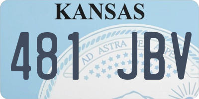 KS license plate 481JBV