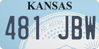 KS license plate 481JBW