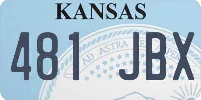 KS license plate 481JBX
