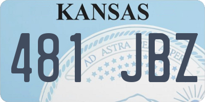 KS license plate 481JBZ