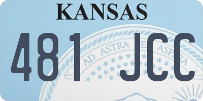 KS license plate 481JCC