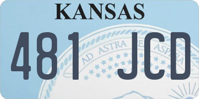 KS license plate 481JCD