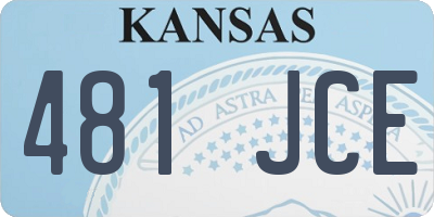 KS license plate 481JCE