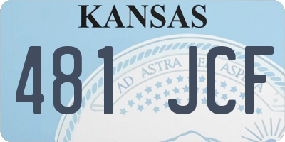 KS license plate 481JCF