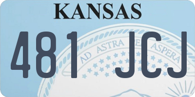 KS license plate 481JCJ