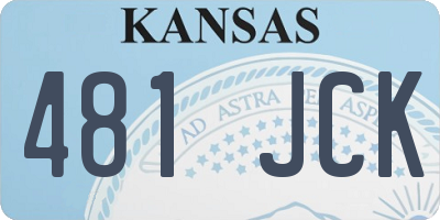 KS license plate 481JCK