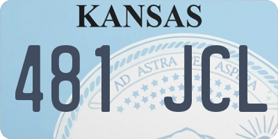 KS license plate 481JCL