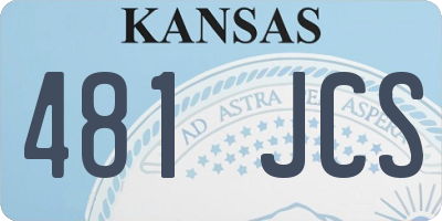 KS license plate 481JCS