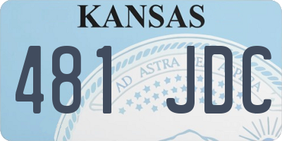 KS license plate 481JDC
