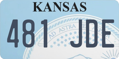 KS license plate 481JDE
