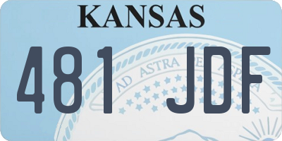 KS license plate 481JDF