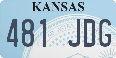 KS license plate 481JDG