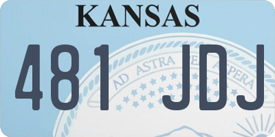KS license plate 481JDJ