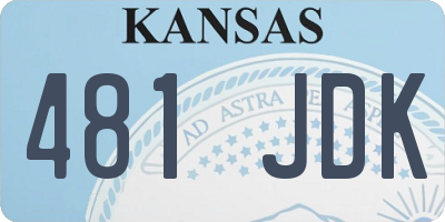 KS license plate 481JDK