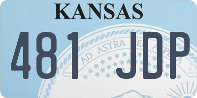 KS license plate 481JDP