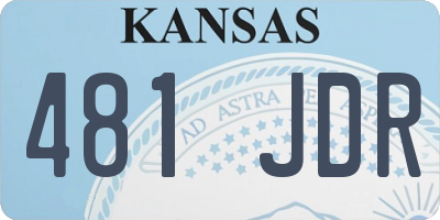 KS license plate 481JDR