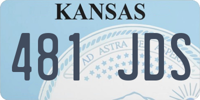 KS license plate 481JDS