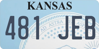 KS license plate 481JEB