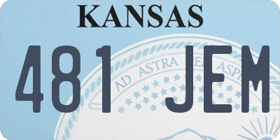 KS license plate 481JEM