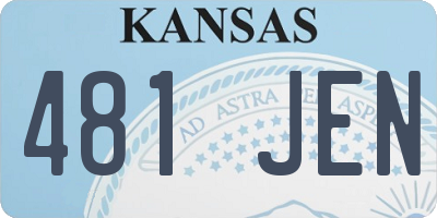 KS license plate 481JEN