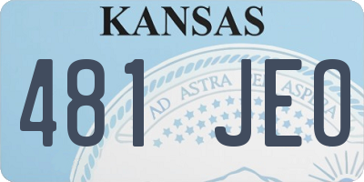 KS license plate 481JEO