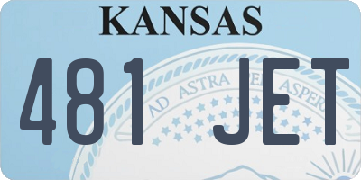 KS license plate 481JET