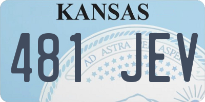 KS license plate 481JEV