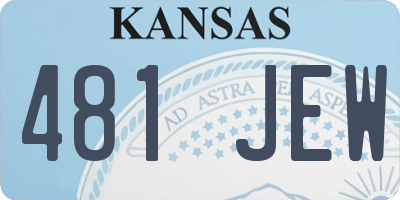 KS license plate 481JEW