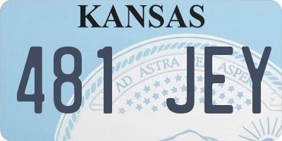 KS license plate 481JEY