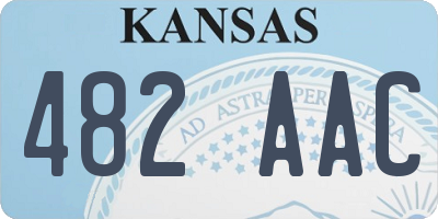 KS license plate 482AAC