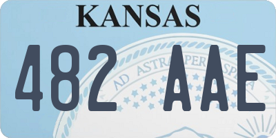 KS license plate 482AAE