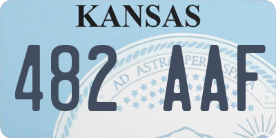 KS license plate 482AAF