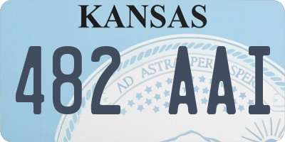 KS license plate 482AAI