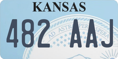 KS license plate 482AAJ