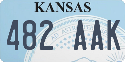 KS license plate 482AAK