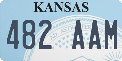 KS license plate 482AAM
