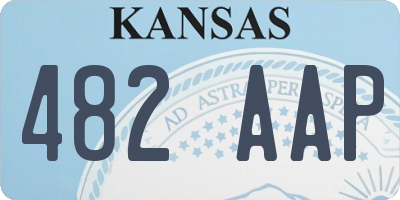 KS license plate 482AAP