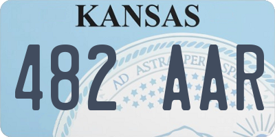 KS license plate 482AAR